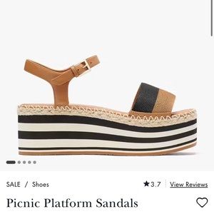 Kate Spade Picnic Platform Sandals 7.5
